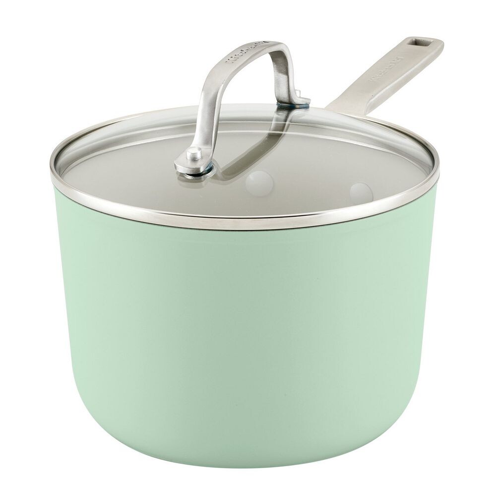 KitchenAid Кастрюля из анодированной керамики с антипригарным покрытием, 3 кварты, соусница, зеленый
KitchenAid Кастрюля из анодированной керамики с антипригарным покрытием, 3 кварты, соусница, зеленый