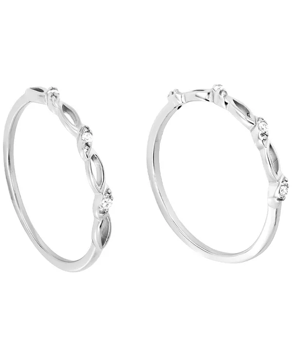 Комплект из 2 колец с кубическим цирконием (0,12 карата) на стерлинговом серебре Macy'S, silver
Комплект из 2 колец с кубическим цирконием (0,12 карата) на стерлинговом серебре Macy'S, silver