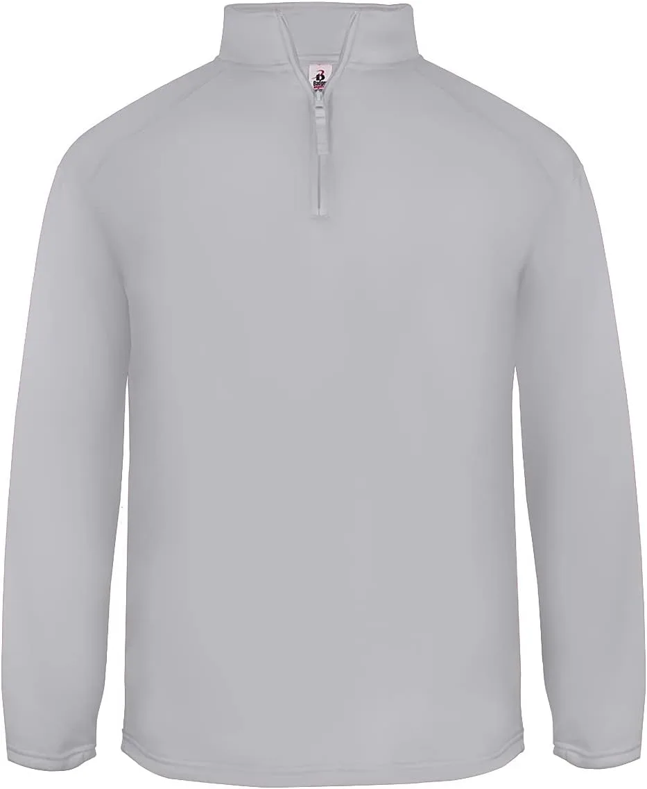 Badger Sport Perf. Fleece 1/4 Zip, Silver Badger Basket
Badger Sport Perf. Fleece 1/4 Zip, Silver Badger Basket