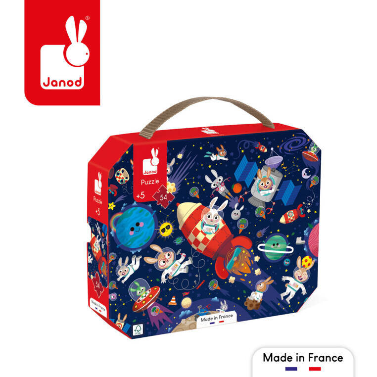Janod, Пазл «Космическая ракета» в чемодане, 54 детали.
Janod, Пазл «Космическая ракета» в чемодане, 54 детали.