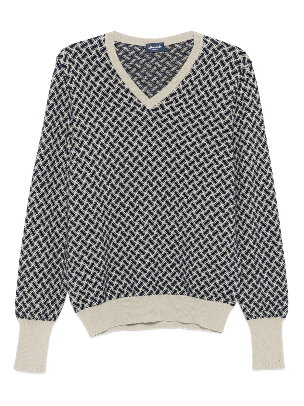 Свитер с геометричным узором Drumohr, синий
Свитер с геометричным узором Drumohr, синий
