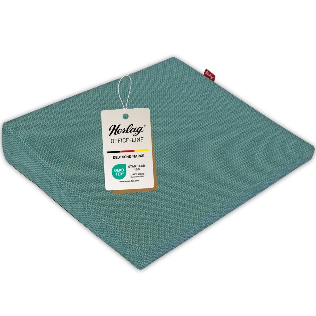Herlag Подушка на танкетке Stella 37x33x7/2см серо-коричневый | Эргономичная подушка для офисного кресла | Эргономичное сиденье на танкетке для офиса и домашнего офиса | Подушка для офисного стула Kettler Polen, бирюзовый 
Herlag Подушка на танкетке Stella 37x33x7/2см серо-коричневый | Эргономичная подушка для офисного кресла | Эргономичное сиденье на танкетке для офиса и домашнего офиса | Подушка для офисного стула Kettler Polen, бирюзовый