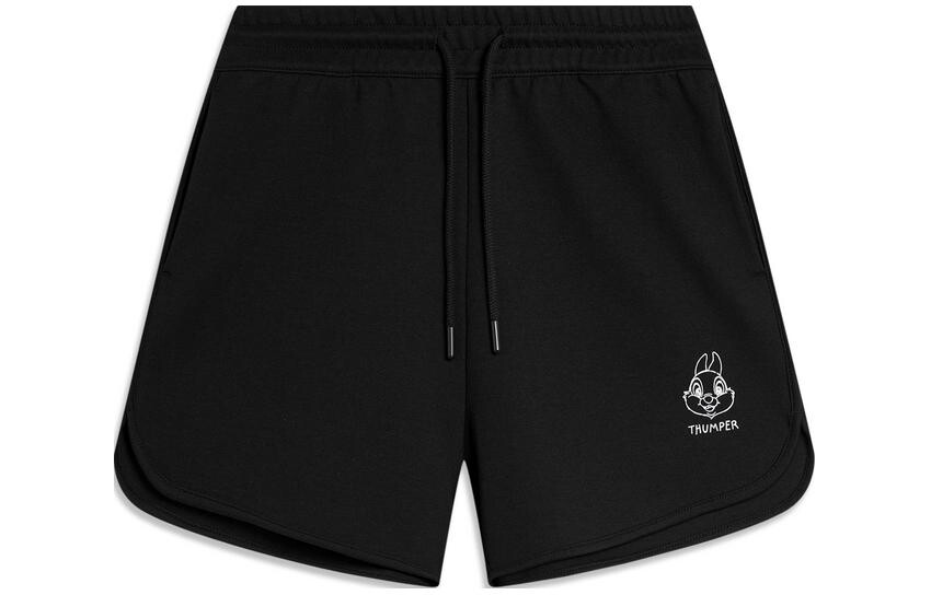 Шорты повседневные женские Disney черного цвета Lining 
Шорты повседневные женские Disney черного цвета Lining