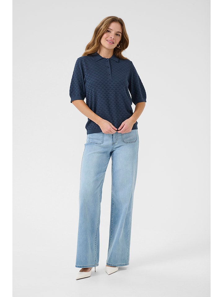 Рубашка поло темно-синего цвета Kaffe
Рубашка поло темно-синего цвета Kaffe