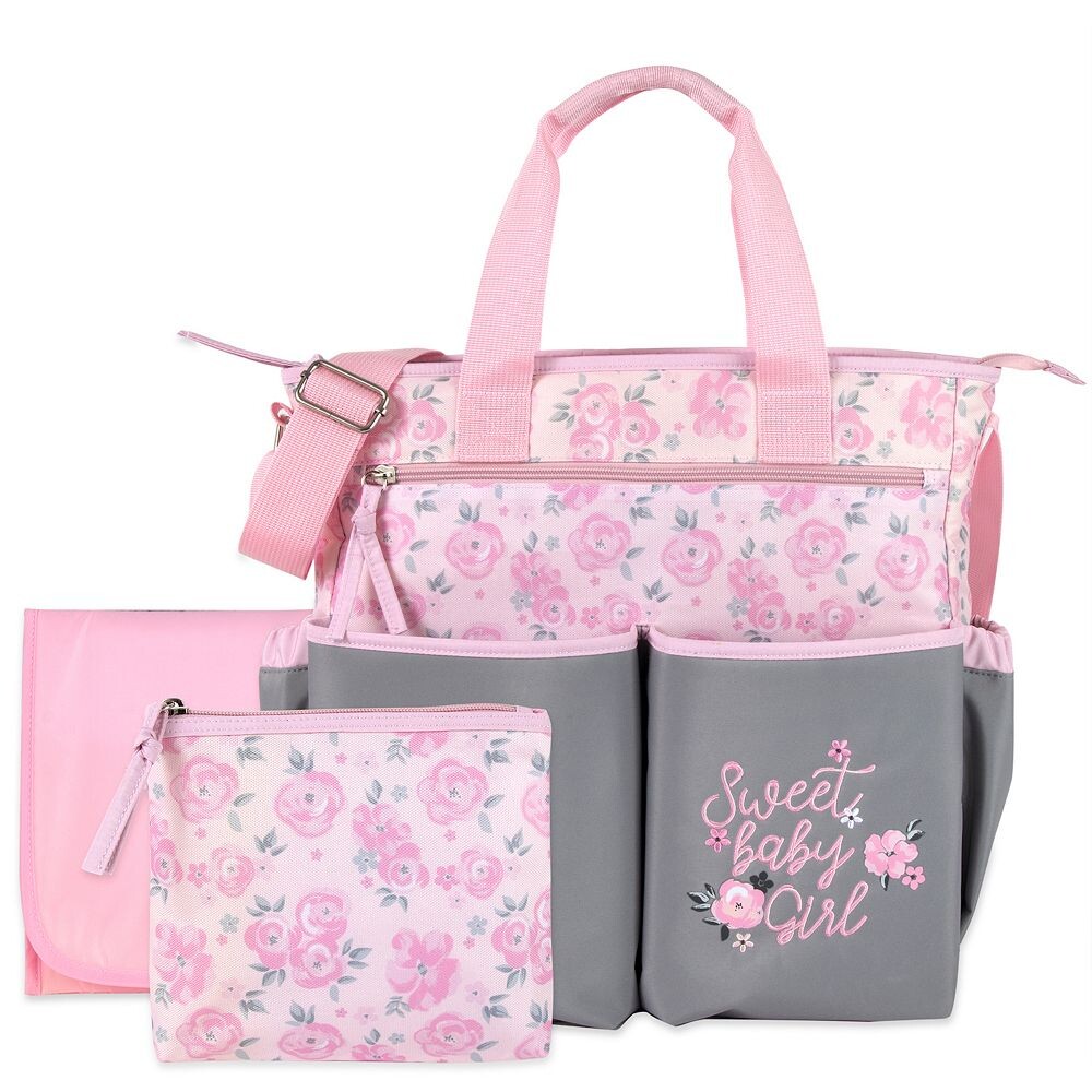 Сумка-тоут для подгузников Baby Essentials, набор из 3 предметов с пеленальным столиком, розовый
Сумка-тоут для подгузников Baby Essentials, набор из 3 предметов с пеленальным столиком, розовый