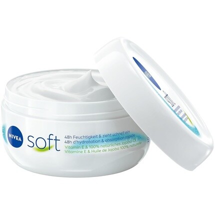 NIVEA Soft Освежающий увлажняющий крем 100 мл Легкий крем с витамином Е
NIVEA Soft Освежающий увлажняющий крем 100 мл Легкий крем с витамином Е