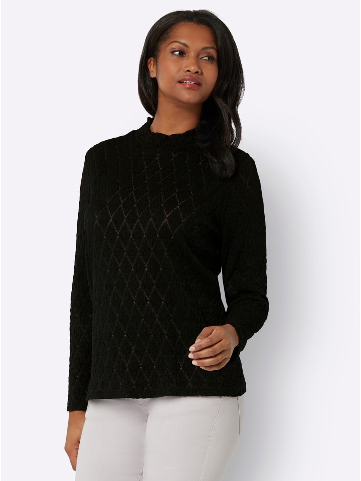 Рубашка с воротником-стойкой, черного цвета с рисунком верблюжьей шерсти WITT WEIDEN
Рубашка с воротником-стойкой, черного цвета с рисунком верблюжьей шерсти WITT WEIDEN