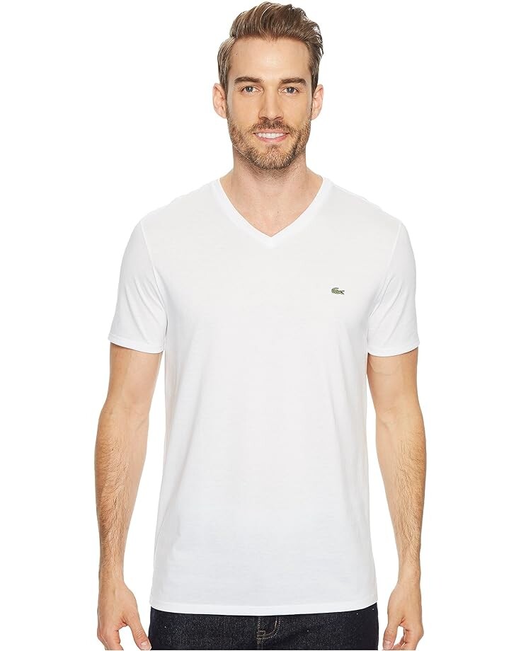 Футболка Lacoste Short Sleeve V-Neck Pima Jersey, белый
Футболка Lacoste Short Sleeve V-Neck Pima Jersey, белый