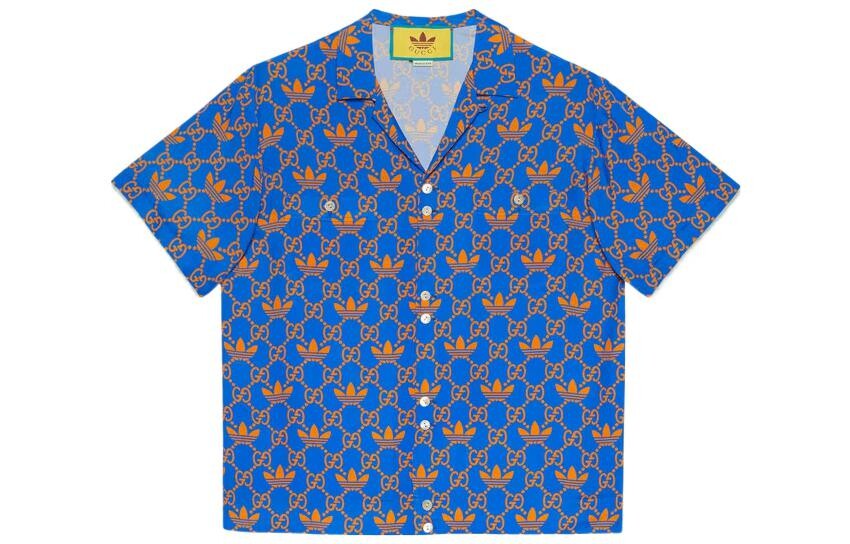 Мужская рубашка Adidas X, синяя Gucci, синий 
Мужская рубашка Adidas X, синяя Gucci, синий