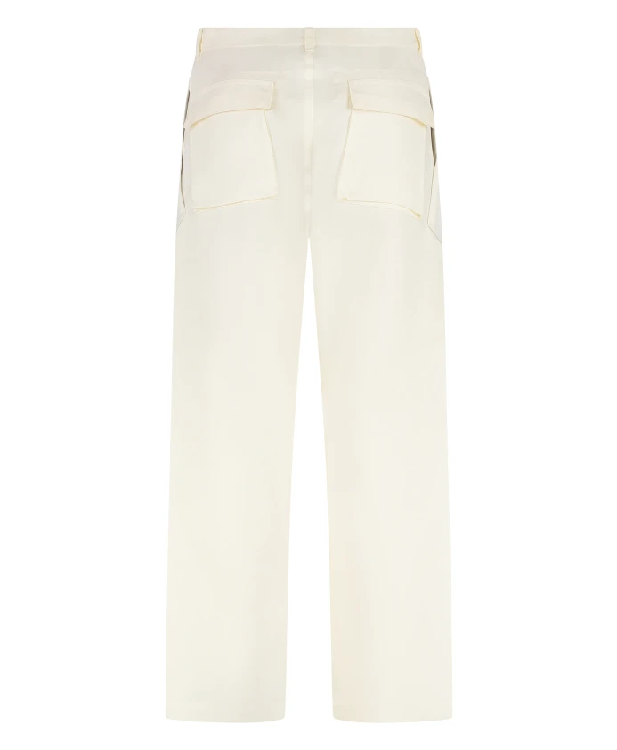 Брюки из смесовой льняной ткани с карманами. Ranra, бежевый
Брюки из смесовой льняной ткани с карманами. Ranra, бежевый