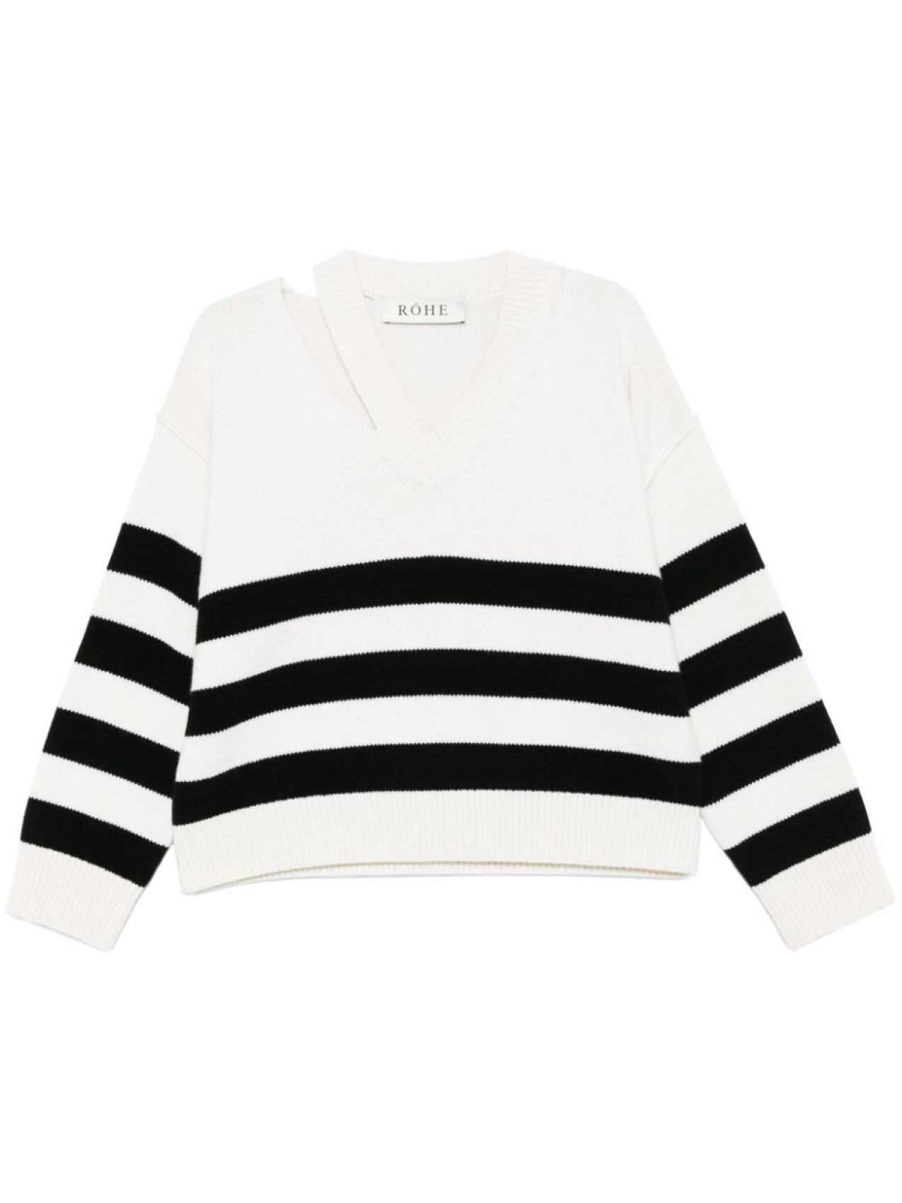 Róhe свитер с V-образным вырезом, белый
Róhe свитер с V-образным вырезом, белый