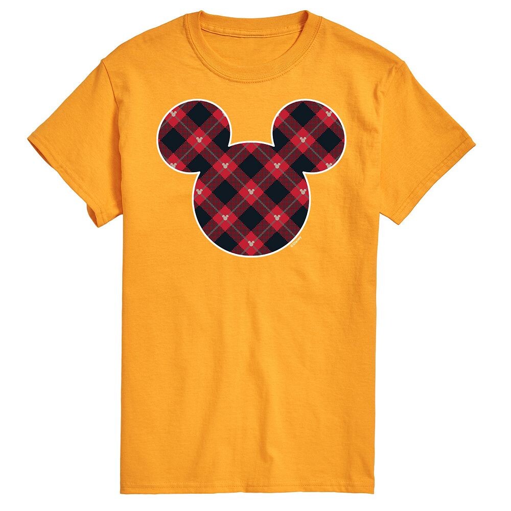 Мужская футболка с рисунком в клетку и силуэтом Disney's Mickey Mouse, золотой
Мужская футболка с рисунком в клетку и силуэтом Disney's Mickey Mouse, золотой