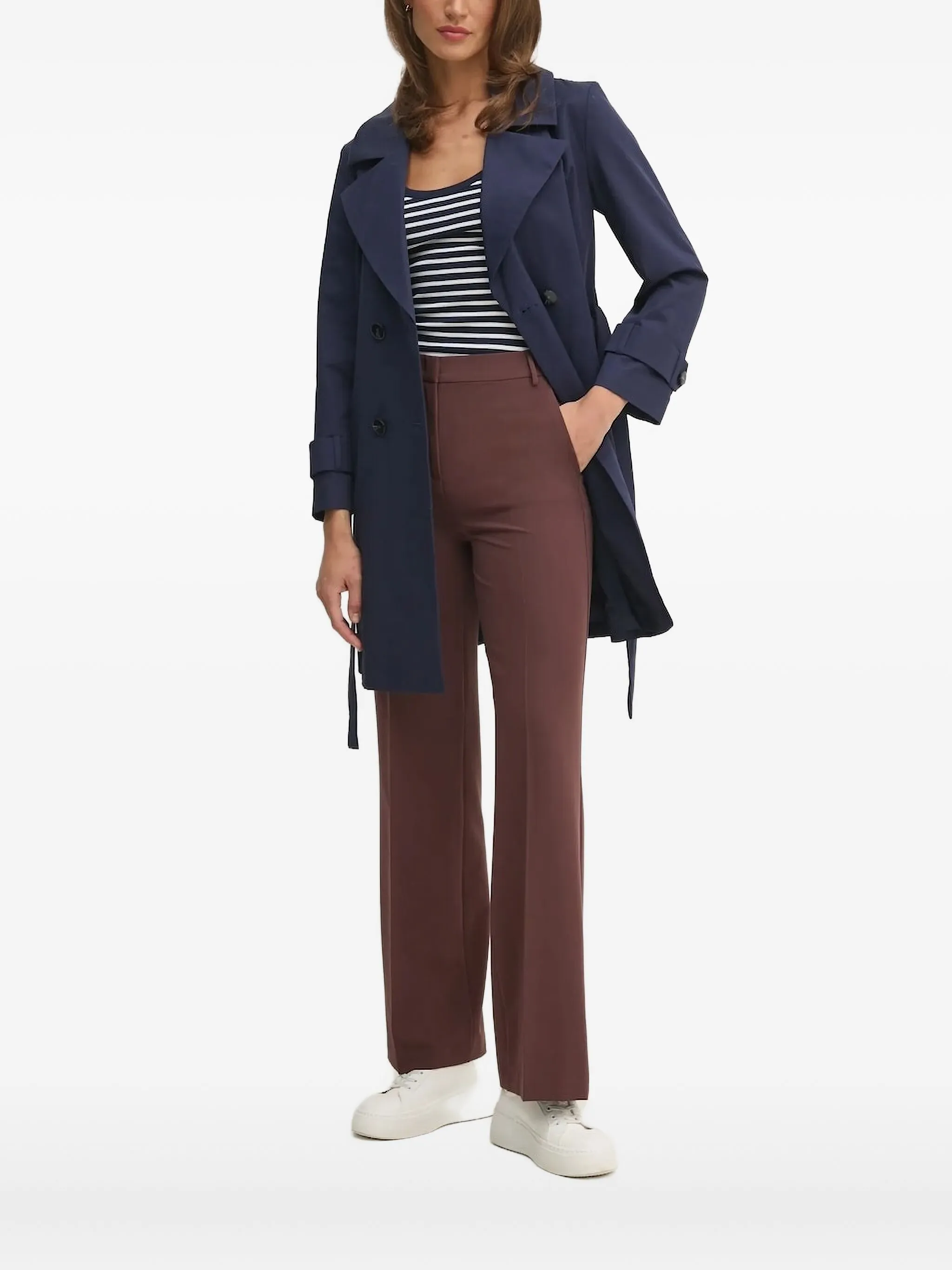 Двубортное пальто с поясом Sisley, синий
Двубортное пальто с поясом Sisley, синий