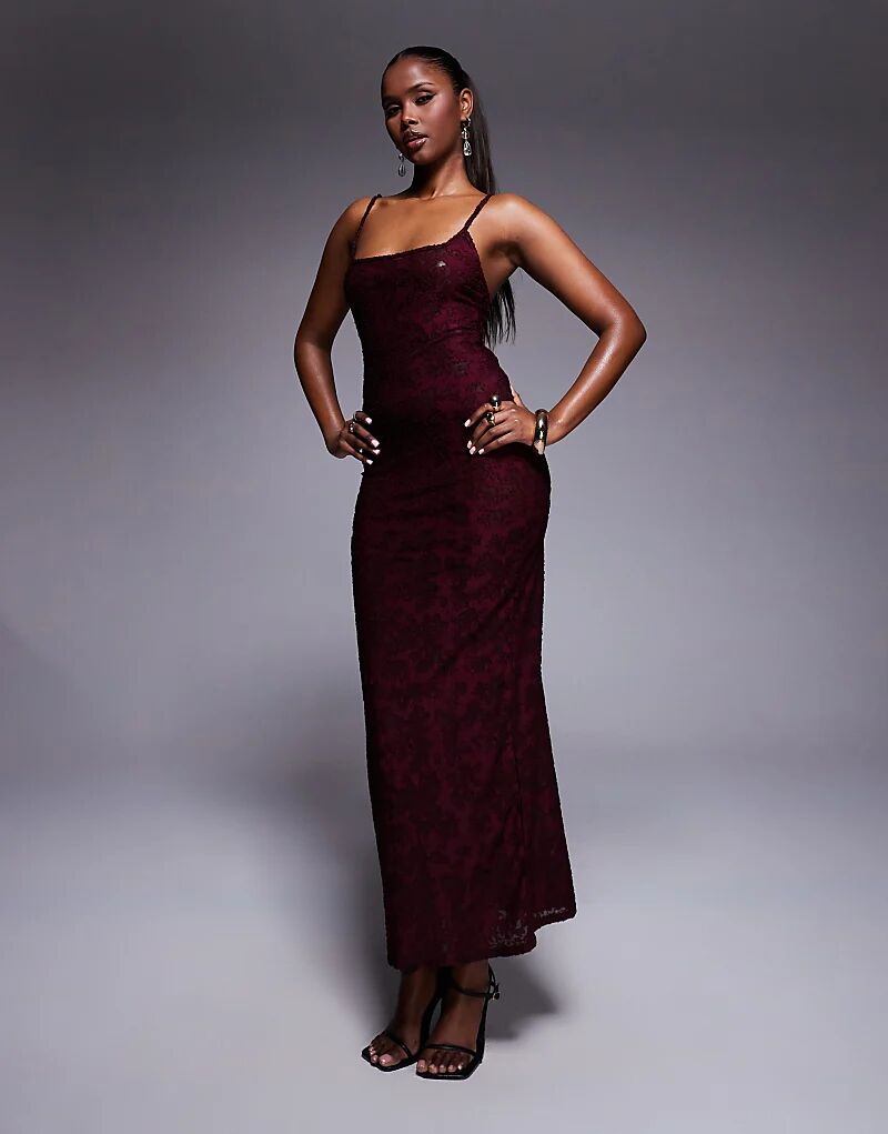 Платье миди ASOS DESIGN с квадратным вырезом и прозрачным топом Devore винного цвета
Платье миди ASOS DESIGN с квадратным вырезом и прозрачным топом Devore винного цвета