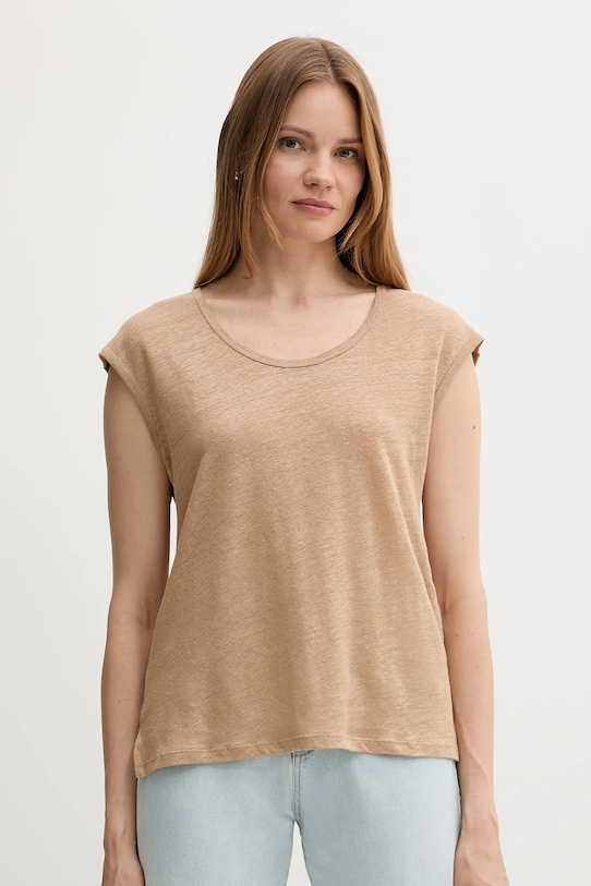 Льняная футболка United Colors Of Benetton, зеленый 
Льняная футболка United Colors Of Benetton, зеленый