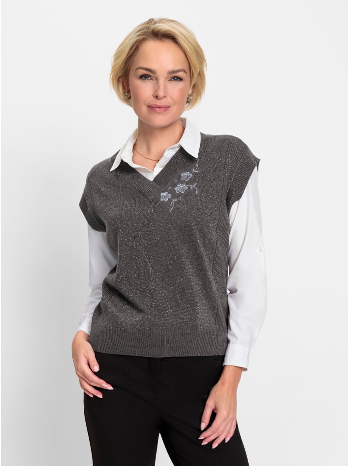 Жилет-свитер цвета антрацитовый меланж WITT WEIDEN
Жилет-свитер цвета антрацитовый меланж WITT WEIDEN