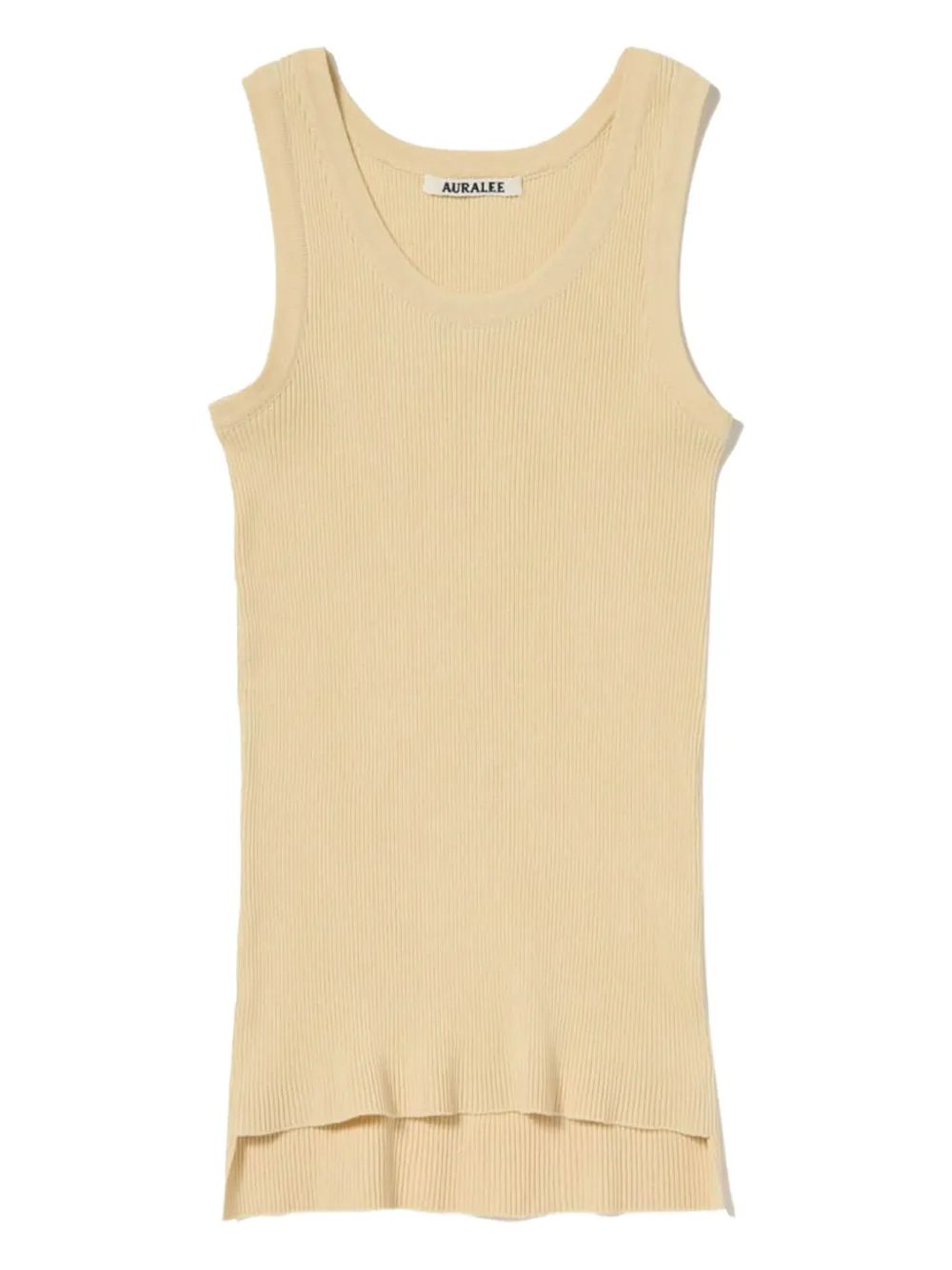 Ребристый топ с круглым вырезом Auralee, нейтральный
Ребристый топ с круглым вырезом Auralee, нейтральный
