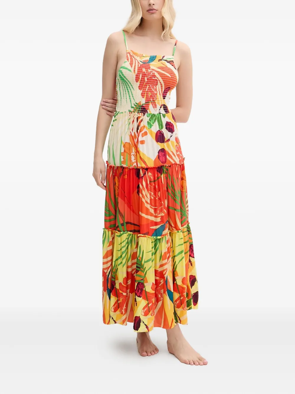 Многоярусное макси-платье Desigual, оранжевый
Многоярусное макси-платье Desigual, оранжевый