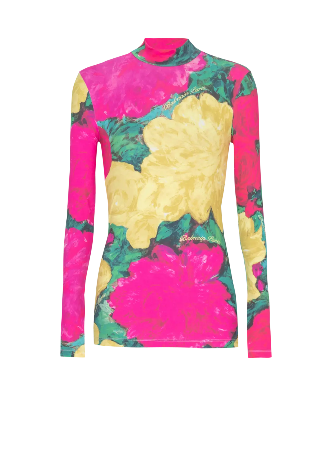 Топ с принтом и высоким воротом Balmain, мультиколор
Топ с принтом и высоким воротом Balmain, мультиколор