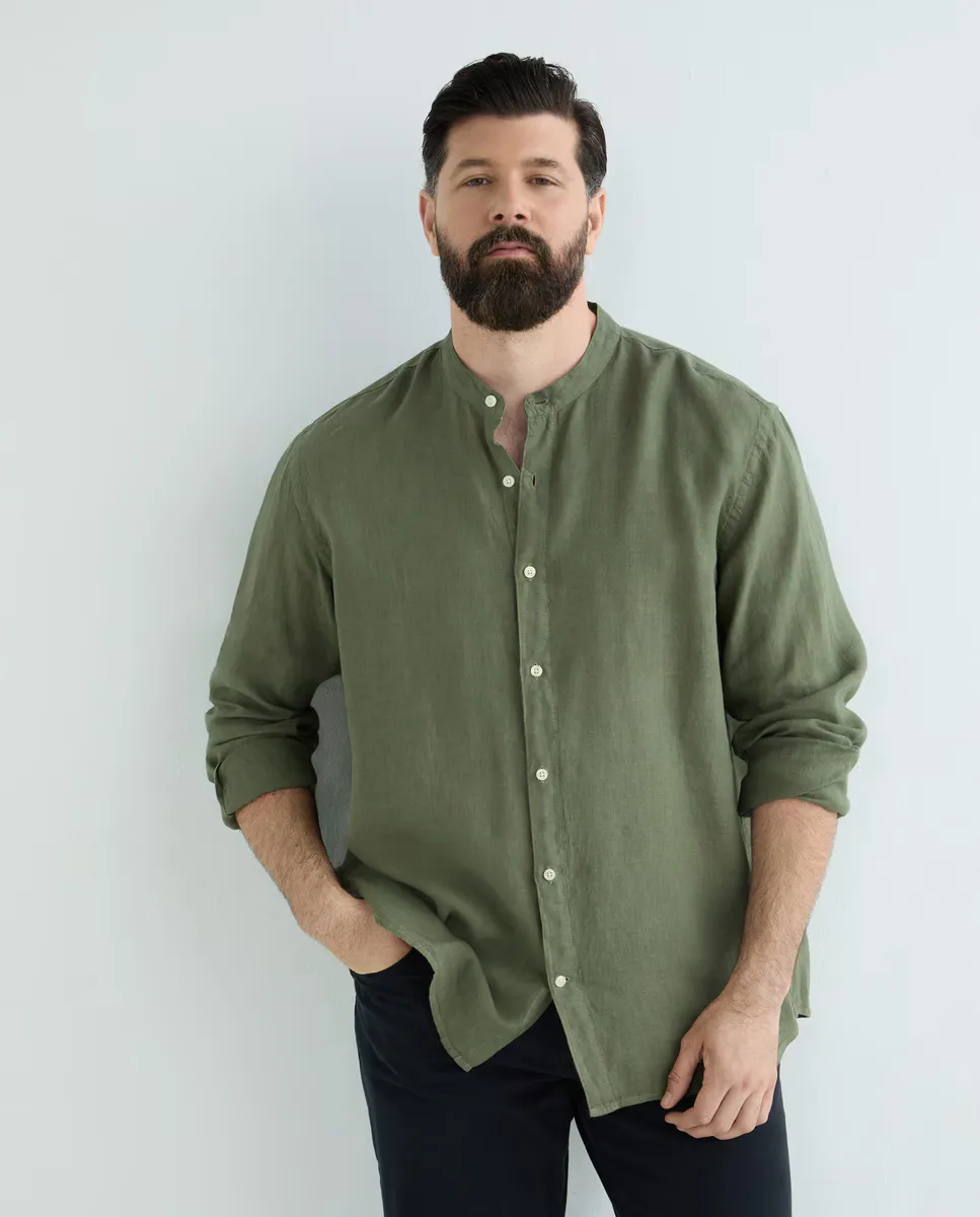 Мужская рубашка из 100% льна, спортивные большие размеры Emidio Tucci, темно-зеленый
Мужская рубашка из 100% льна, спортивные большие размеры Emidio Tucci, темно-зеленый