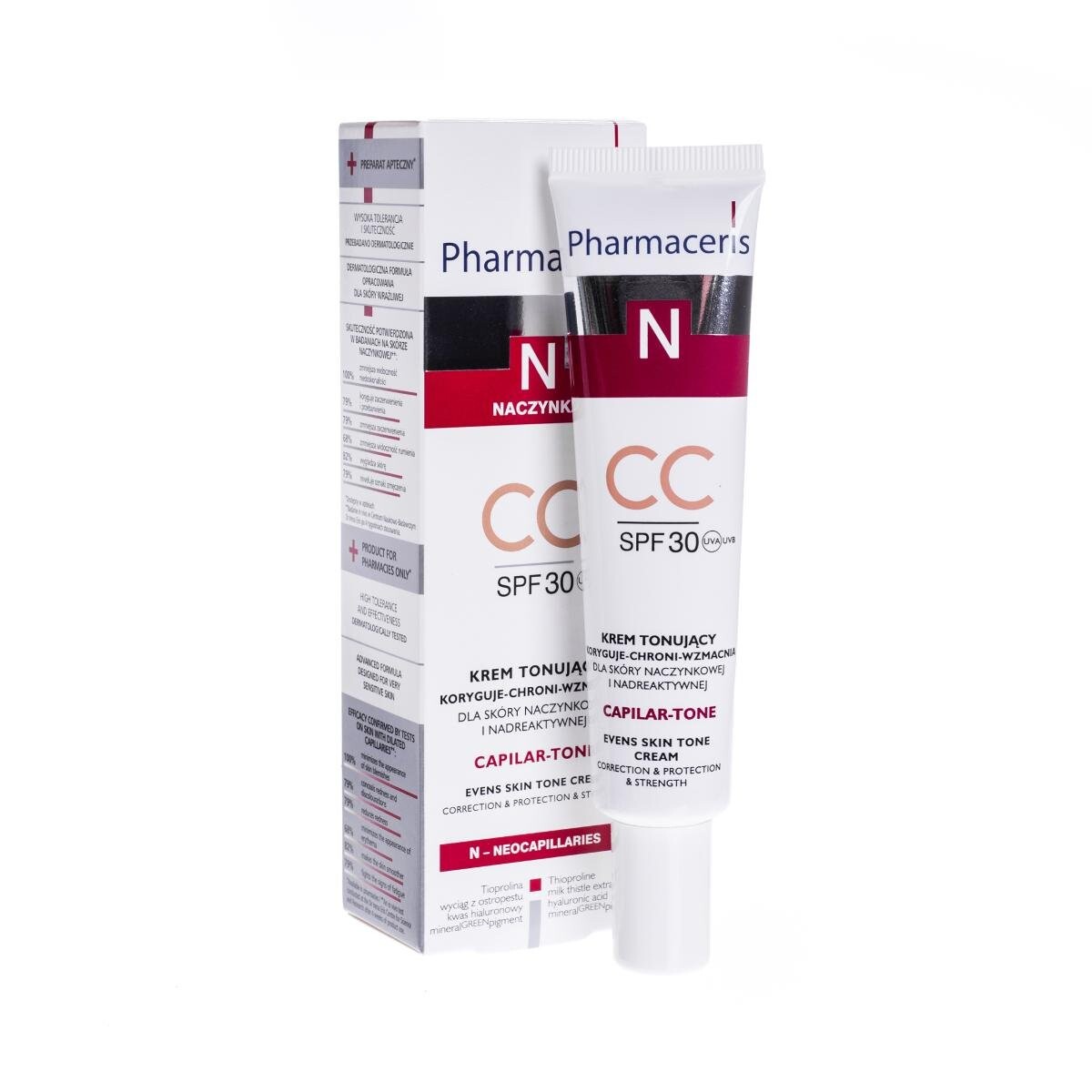 Pharmaceris, N, CC тонизирующий крем для сосудистой и гиперактивной кожи, SPF 30, 40мл
Pharmaceris, N, CC тонизирующий крем для сосудистой и гиперактивной кожи, SPF 30, 40мл