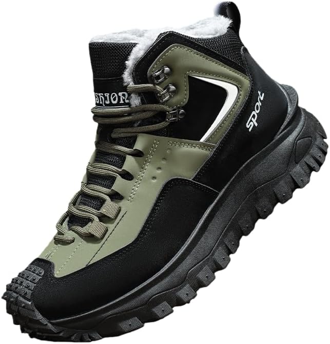 Высокие туристические ботинки HCHCTRY для мужчин - прочная обувь для тренировок и походов на открытом воздухе, бархатные мотоботы, черный/зеленый
Высокие туристические ботинки HCHCTRY для мужчин - прочная обувь для тренировок и походов на открытом воздухе, бархатные мотоботы, черный/зеленый