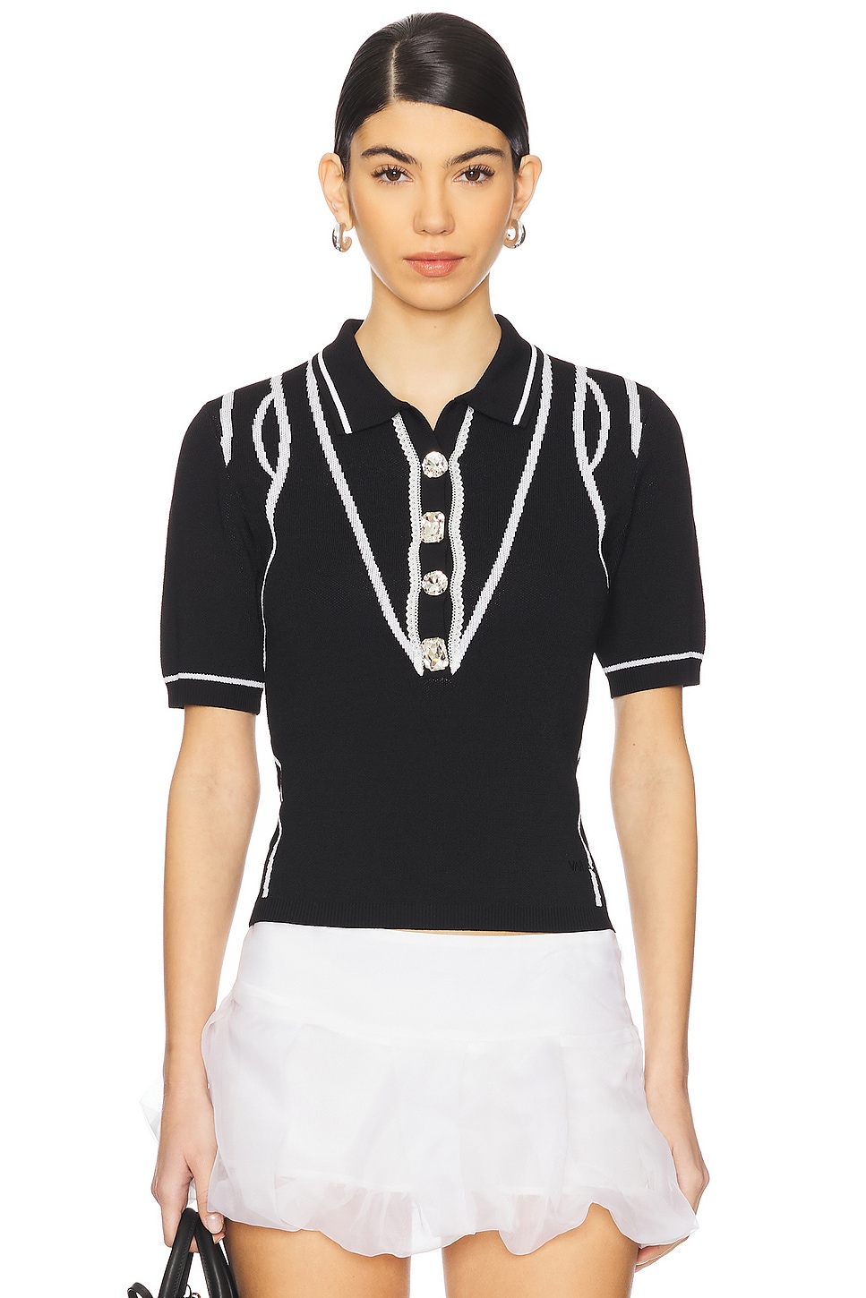 Вязаный поло топ Vaillant, black
Вязаный поло топ Vaillant, black