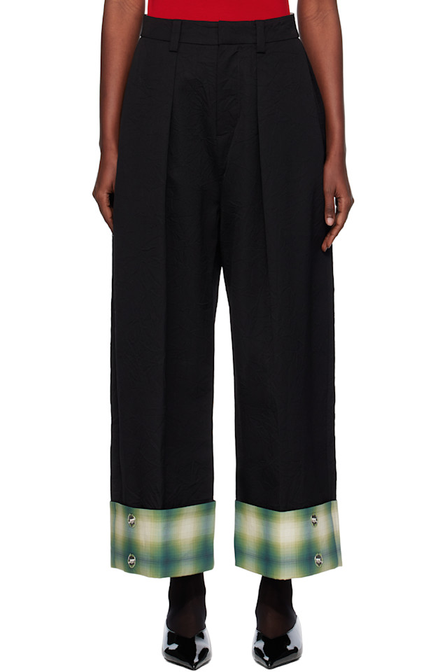 Мятые брюки-палаццо Ao Yes, черный
Мятые брюки-палаццо Ao Yes, черный