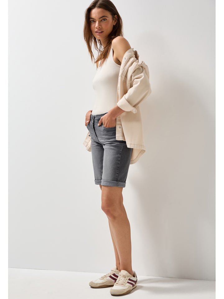 Джинсовые шорты Cecil, серый 
Джинсовые шорты Cecil, серый