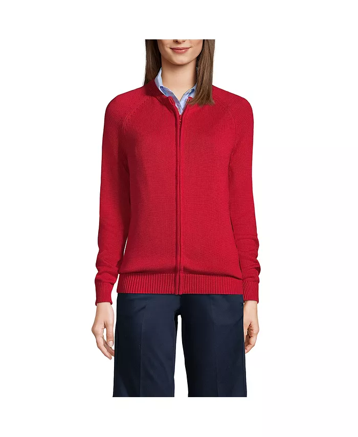 Женский кардиган на молнии из хлопка и модала Lands' End, красный
Женский кардиган на молнии из хлопка и модала Lands' End, красный