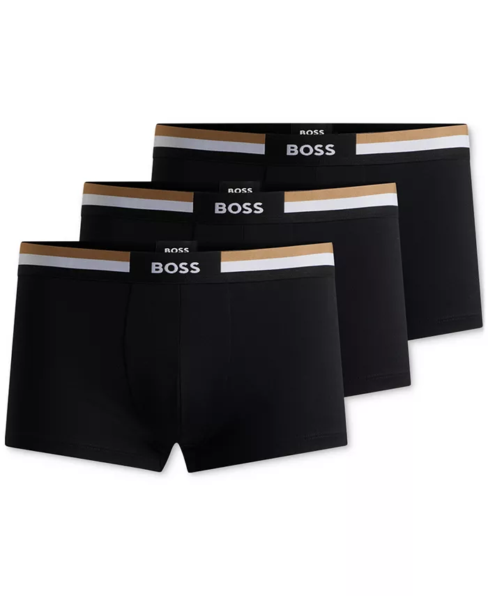Мужские трусы Motion 3-Pk с полосками и логотипом на поясе Hugo Boss, черный
Мужские трусы Motion 3-Pk с полосками и логотипом на поясе Hugo Boss, черный