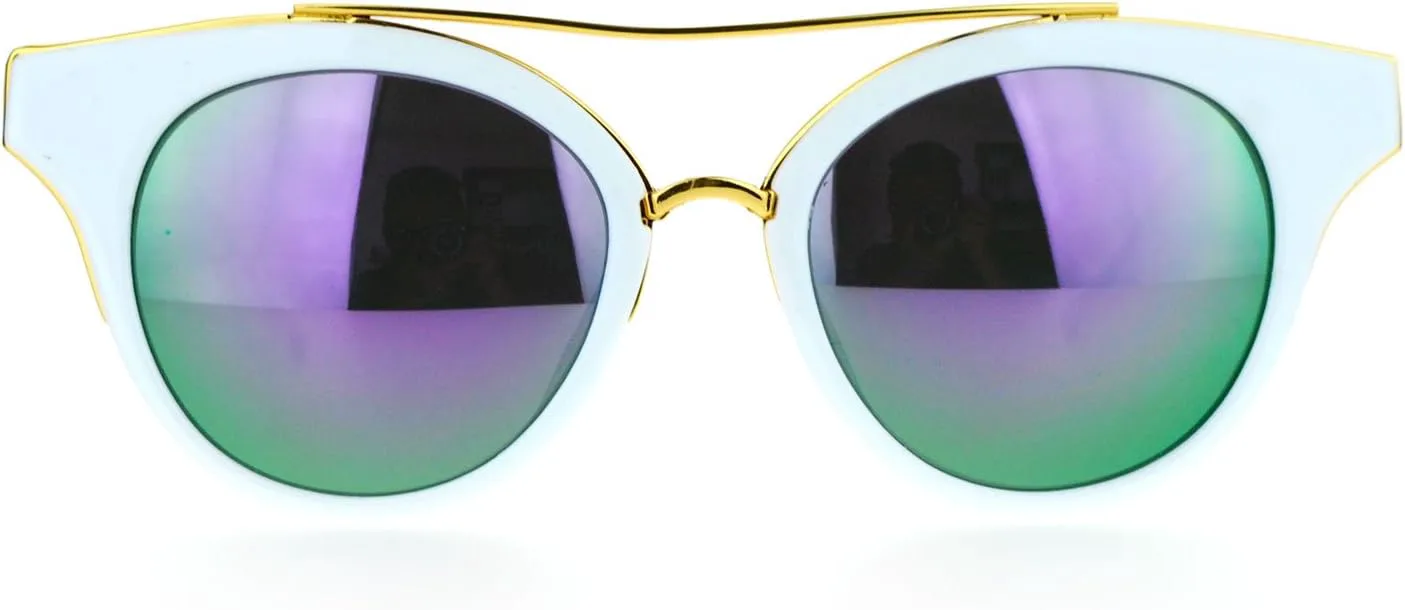 Женские модные солнцезащитные очки с круглой оправой в форме «кошачий глаз» и линзами-бабочками, зеркальные линзы JuicyOrange, White (Purple Green Mirror)
Женские модные солнцезащитные очки с круглой оправой в форме «кошачий глаз» и линзами-бабочками, зеркальные линзы JuicyOrange, White (Purple Green Mirror)