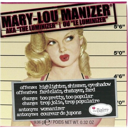 Мерцающие тени для век Mary-Lou Manizer Highlighter, Thebalm
Мерцающие тени для век Mary-Lou Manizer Highlighter, Thebalm
