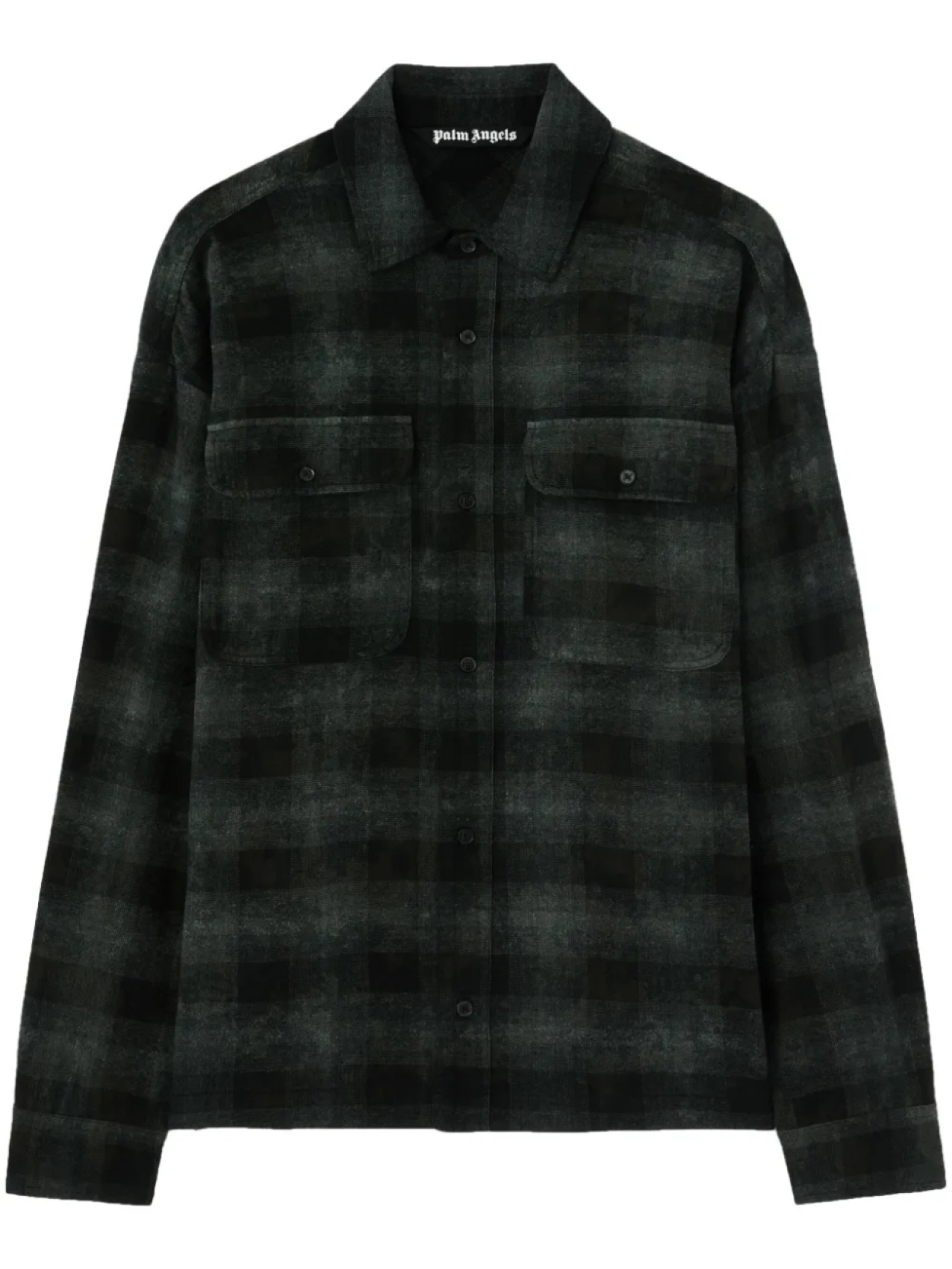 Palm Angels рубашка M Curved Logo, зеленый 
Palm Angels рубашка M Curved Logo, зеленый