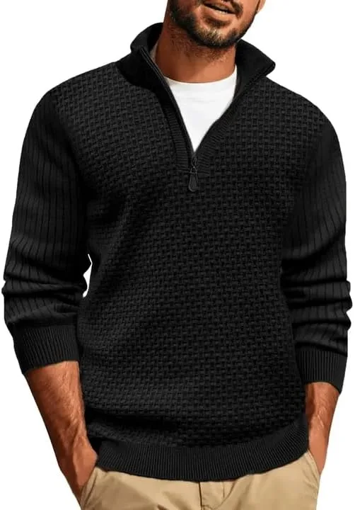 Мужской свитер с четвертью молнии, Casual, Slim Fit, текстурированный RODYETQQ
Мужской свитер с четвертью молнии, Casual, Slim Fit, текстурированный RODYETQQ