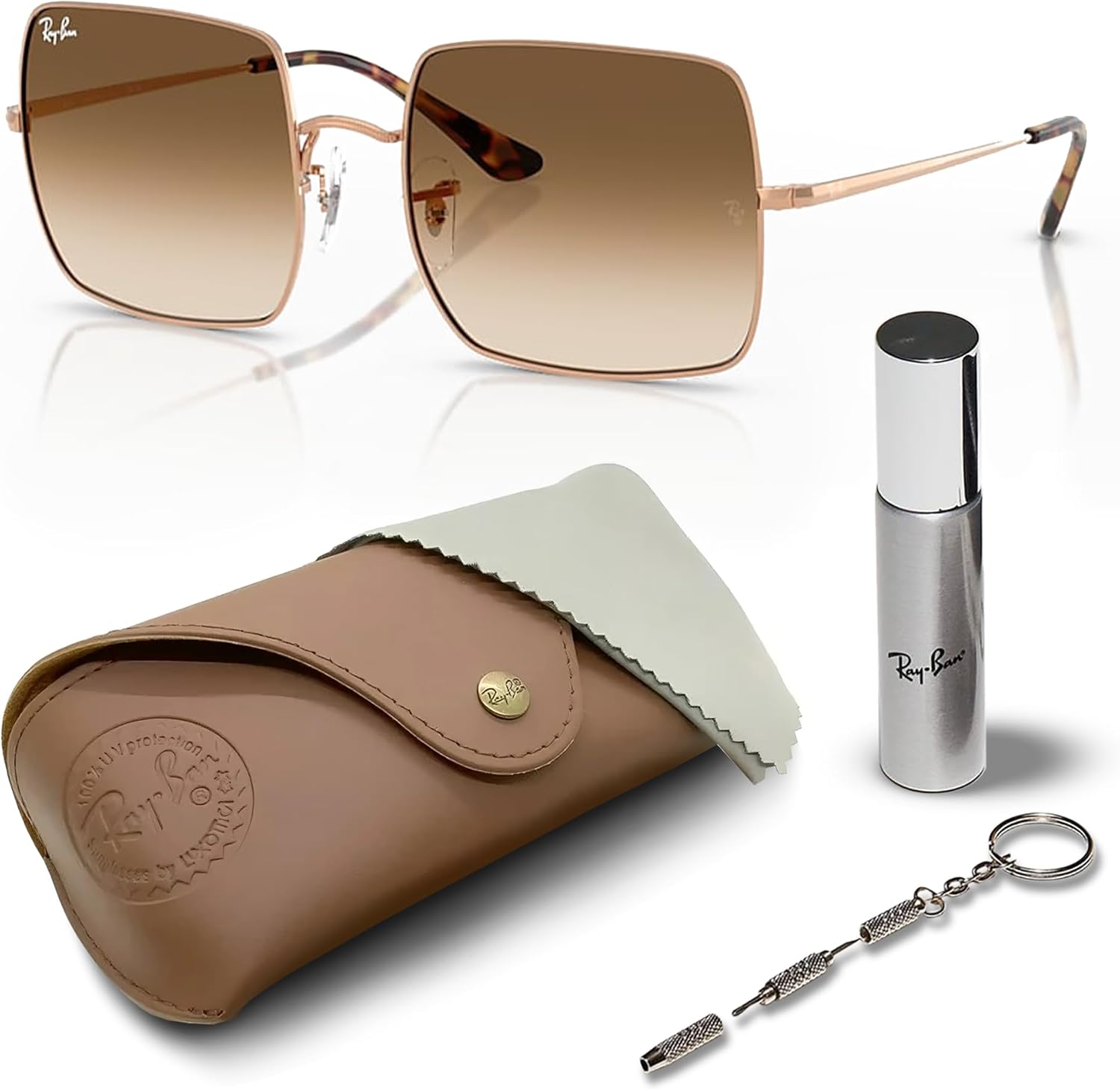 Солнцезащитные очки Ray-Ban RB1971 SQUARE 1971 CLASSIC квадратной формы для мужчин и женщин с официальным комплектом очков RAYBAN, Polished Rosegold Frame | Clear Gradient Brown Lens
Солнцезащитные очки Ray-Ban RB1971 SQUARE 1971 CLASSIC квадратной формы для мужчин и женщин с официальным комплектом очков RAYBAN, Polished Rosegold Frame | Clear Gradient Brown Lens