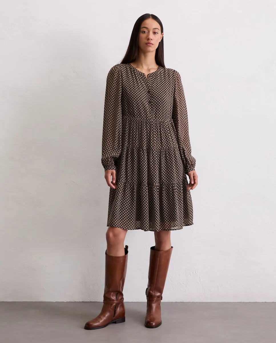 Короткое платье прямого кроя из вискозного крепа MARC O'POLO, коричневый
Короткое платье прямого кроя из вискозного крепа MARC O'POLO, коричневый