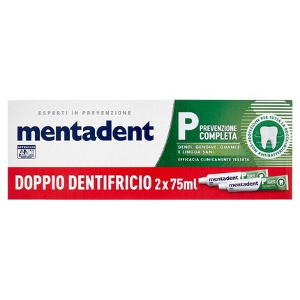 Зубная паста P Complete Prevention - 2 тюбика по 75 мл Mentadent
Зубная паста P Complete Prevention - 2 тюбика по 75 мл Mentadent