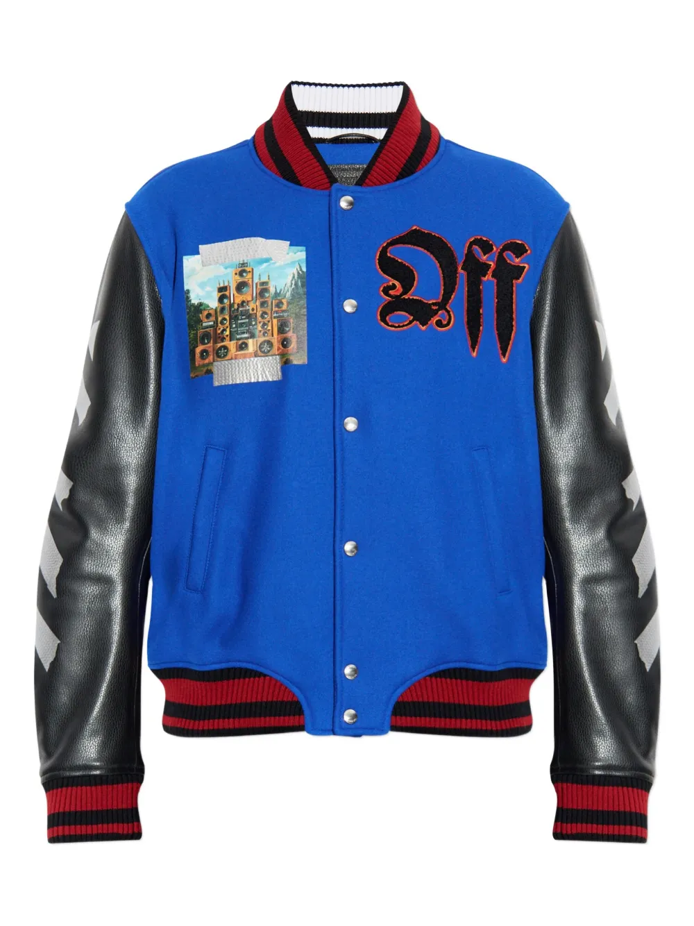 Бомбер с вышитым логотипом Off-White, синий
Бомбер с вышитым логотипом Off-White, синий