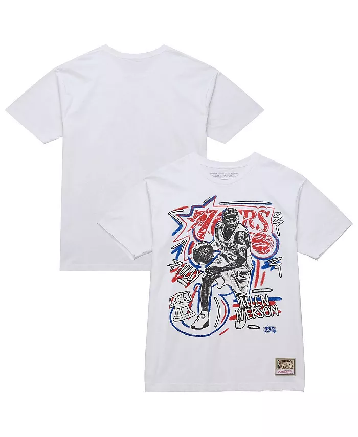Мужская футболка Philadelphia 76ers Hardwood Classics Chalked Up белого цвета с изображением Аллена Айверсона Mitchell & Ness
Мужская футболка Philadelphia 76ers Hardwood Classics Chalked Up белого цвета с изображением Аллена Айверсона Mitchell & Ness