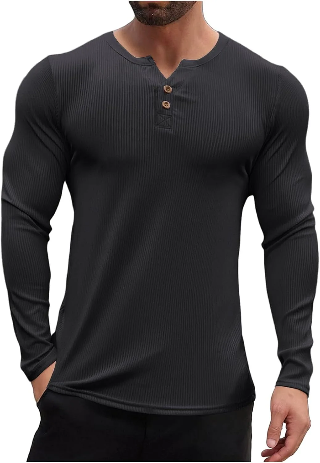 Мужская футболка Henley с длинным рукавом Slim Fit
Мужская футболка Henley с длинным рукавом Slim Fit