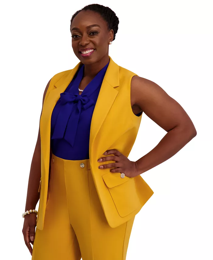 Жилет с вырезом и открытой передней частью Regular & Plus Sizes Kasper, золотой
Жилет с вырезом и открытой передней частью Regular & Plus Sizes Kasper, золотой