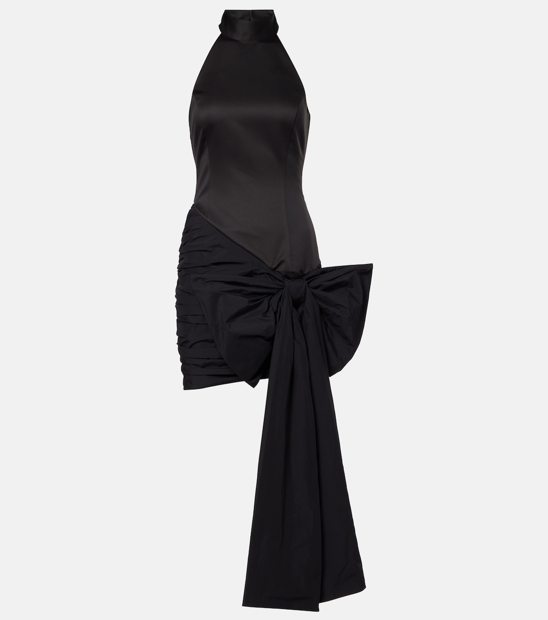 Мини-платье из сатина с бантом Rotate, черный
Мини-платье из сатина с бантом Rotate, черный