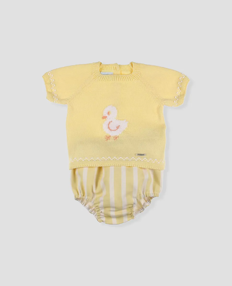 Набор из двух предметов для мальчика с хлопковым цыпленком Foque, жёлтый
Набор из двух предметов для мальчика с хлопковым цыпленком Foque, жёлтый
