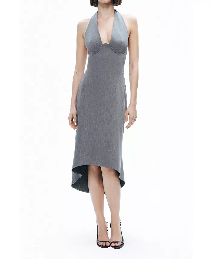 Женское асимметричное платье миди с завязкой на шее NOCTURNE, серый
Женское асимметричное платье миди с завязкой на шее NOCTURNE, серый