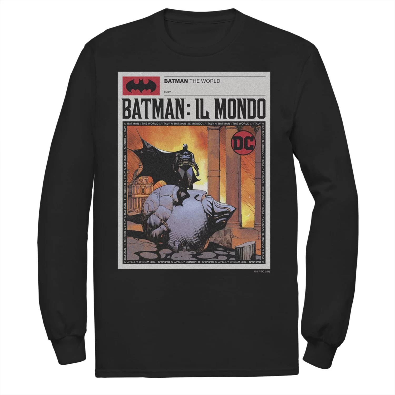 Мужская футболка с плакатом Batman: Il Mondo Italy News Licensed Character
Мужская футболка с плакатом Batman: Il Mondo Italy News Licensed Character