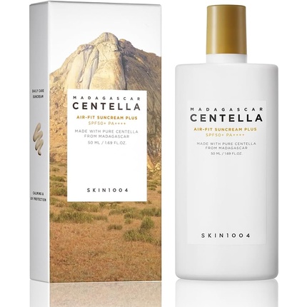 Солнцезащитный крем Air-Fit Plus с центеллой Мадагаскарской SPF 50+ PA++++ бежевый с оттенком Skin1004
Солнцезащитный крем Air-Fit Plus с центеллой Мадагаскарской SPF 50+ PA++++ бежевый с оттенком Skin1004