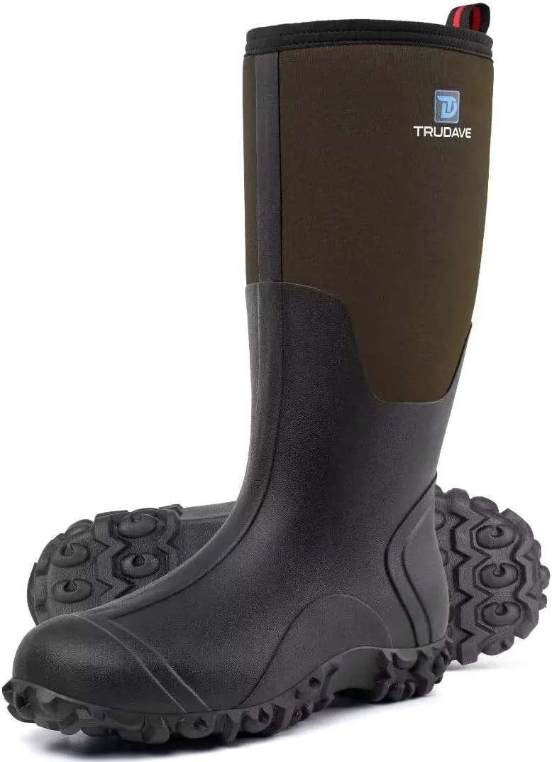 Мужские резиновые сапоги Trudave, утепленные неопреном 5 мм, с противоскользящей подошвой и металлической вставкой, коричневые
Мужские резиновые сапоги Trudave, утепленные неопреном 5 мм, с противоскользящей подошвой и металлической вставкой, коричневые