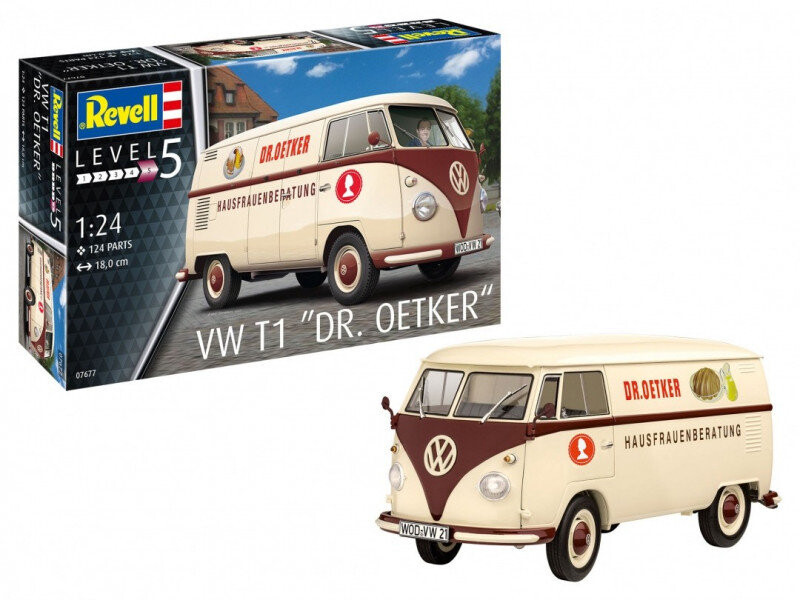 Revell, Автомобиль VW T1 Dr.1/24. Oetker, Комплект моделей
Revell, Автомобиль VW T1 Dr.1/24. Oetker, Комплект моделей