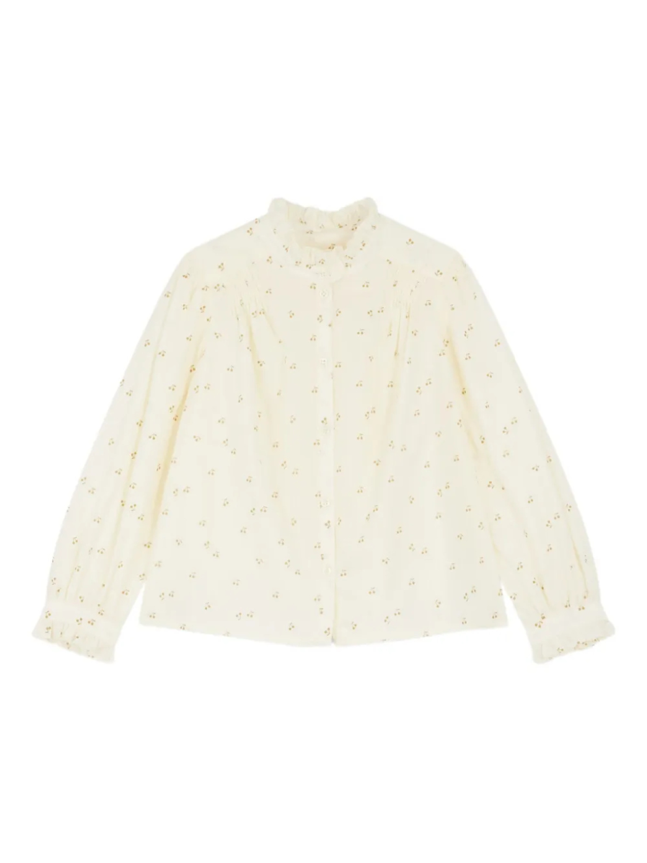 Bonpoint блузка с оборками и узором, нейтральный
Bonpoint блузка с оборками и узором, нейтральный